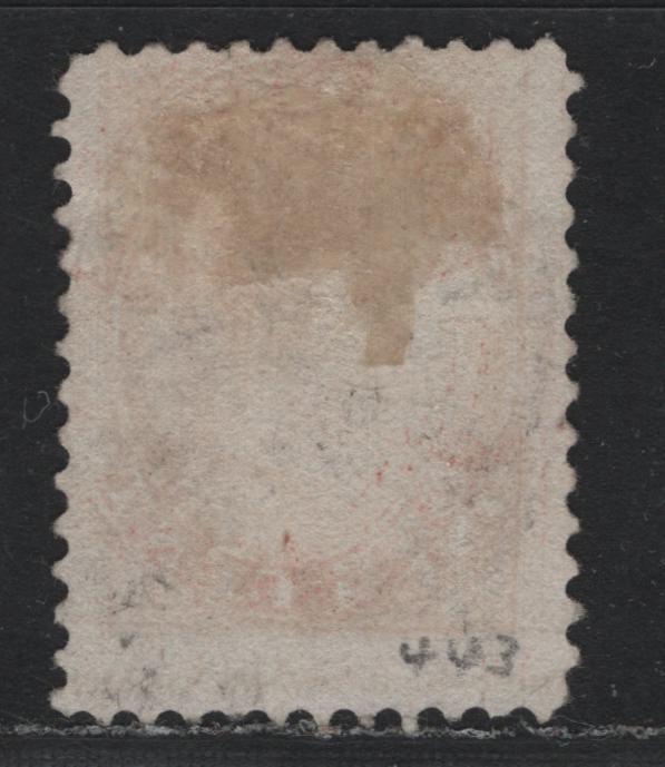 Lot 344 Canada (C) #14vii 1c Rose , 1859-1864 First Cents Issue, A Very Good Used Single, Cents-L Paper, Showing American Banknote Company Imprint At Bottom