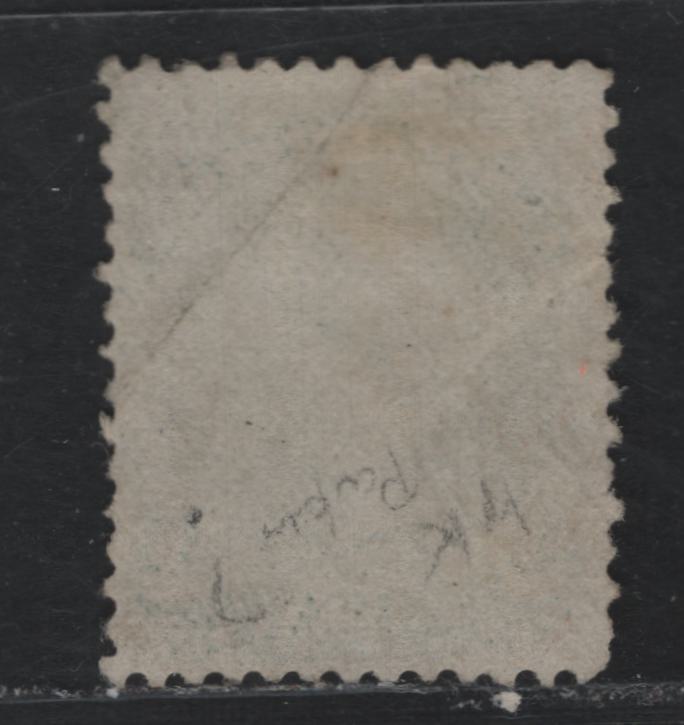 Lot 319A Canada #24iv 2c Deep Green , 1868-1876 Large Queen Issue, A Fine Used Single, Bothwell Paper, Perf 12, 2 Light Diagonal Creases That Do Not Break The Paper Fibre.