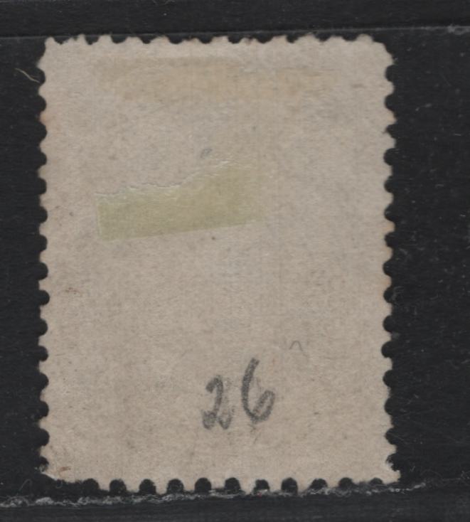 Lot 326 Canada #26 5c Olive Green , 1868-1876 Large Queen Issue, A Fine Used Single, Perf 11.6x12, MM-Y Paper
