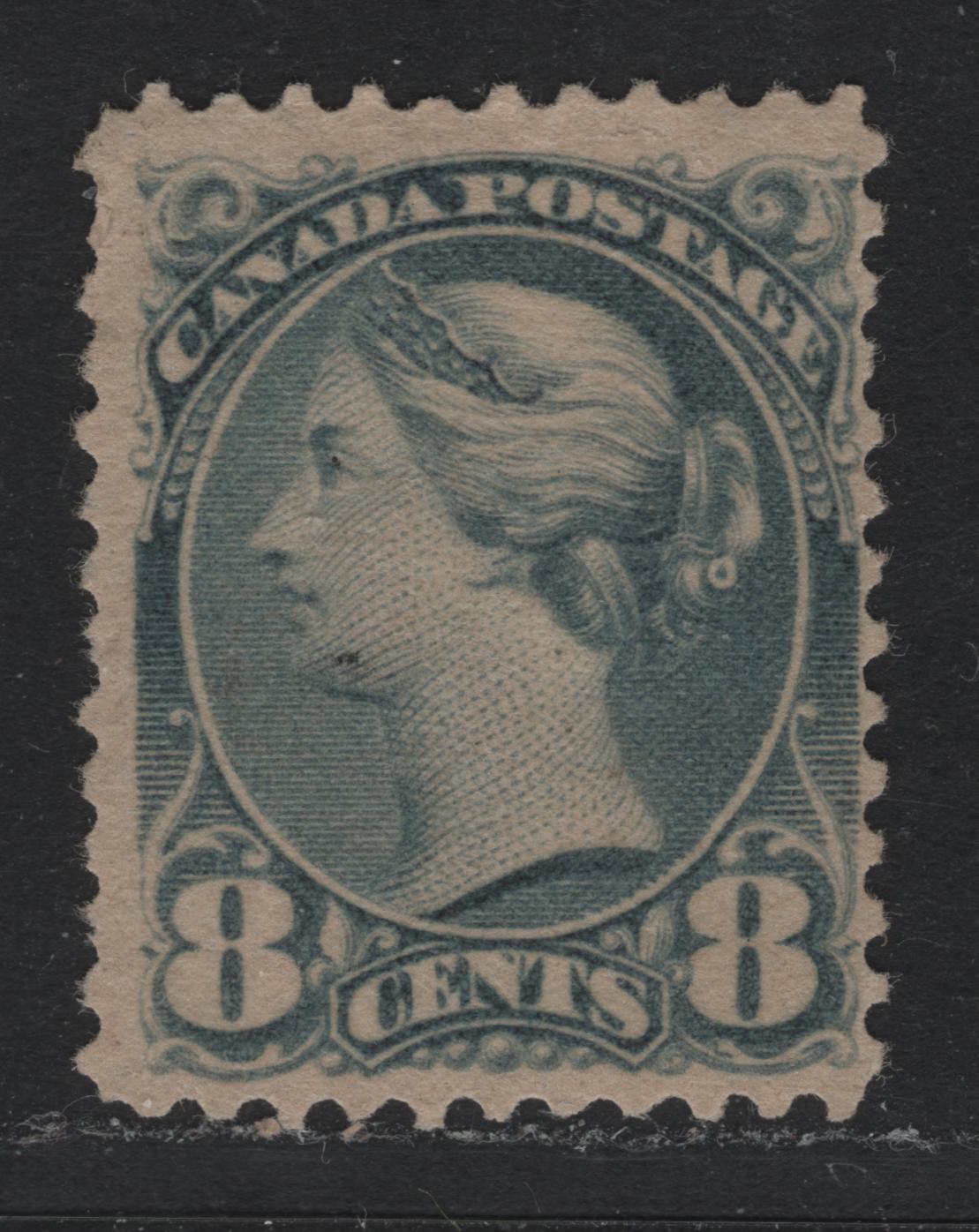 Lot 334 Canada (C)#44a 8c Blue Gray , 1888-1897 Small Queen Issue, A FOG Single, 2O-H Paper, Perf 12