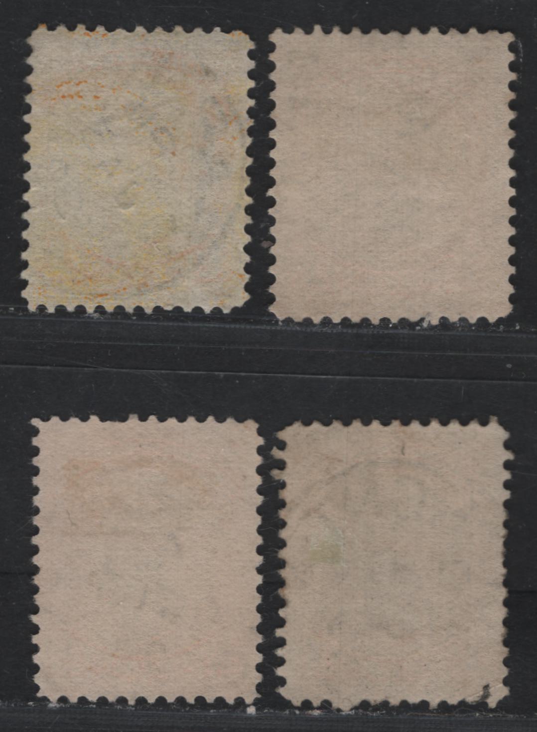 Lot 384 Canada (C)#35 1c Deep Lemon Yellow - Yellow , 1870-1893 Small Queen Issue, 3 Very Fine Used Singles, Second Ottawa Printings, SON Cancels From Ontario & Quebec, Unchecked As To Specific Papers & Perfs.