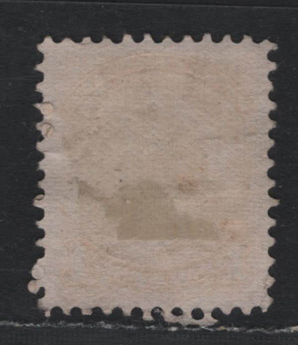 Lot 399 Canada #35vii 1c Dull Yellow , 1870-1893 Small Queen Issue, A Very Fine Used Single, Mid Montreal Printing, MM-B Paper, Nearly Perfectly Centered With Straight Line Registered Cancel, A Couple of Minor Paper Wrinkles.