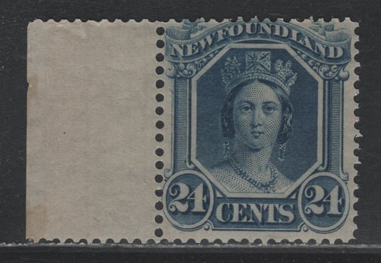 Lot 347 Newfoundland #31 24c Blue , 1865-1894 Cents Issue, A FOG Single, Cents-Z Paper, Perf 12x11.9