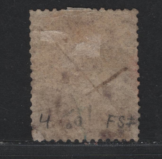 Lot 178 British Columbia & Vancouver Island #2 2.5d Dull Rose , 1860 Queen Victoria Issue, A Very Good Used Single, Manuscript Cancel, Little Age Toning, As often Found On This Stamp, Expert Repair Of The Lower Right  Corner.