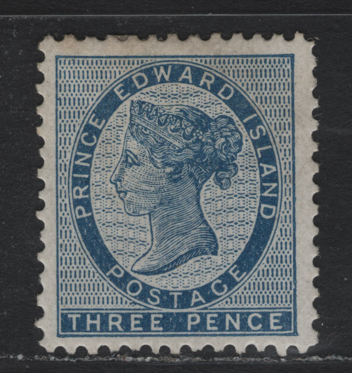 Lot 184 P.E.I #6 3d Deep Blue , 1862-1865 Queen Victoria Issue, A VFOG Single, White Paper (CW-B), Perf 11.75