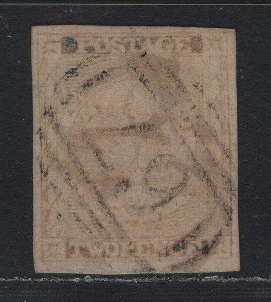 Lot 301 Australia - NSW SG#34 2d Pale Ultramarine , 1851 Sydney Views Issue, A Very Fine used Single, Wove Paper, Plate IV, 4 large Margins & Lightly Struck SON #67 Barred Numeral Cancel For Muswellbrook.