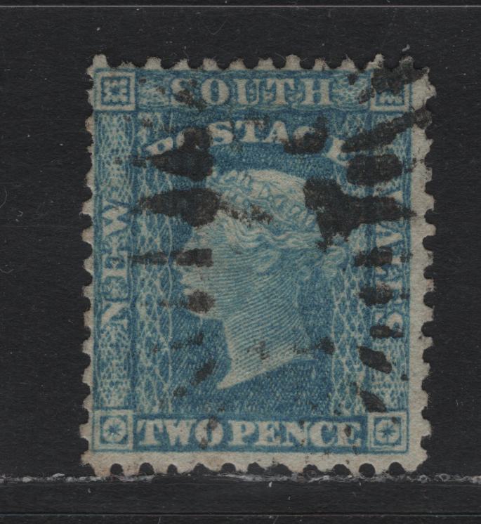 Lot 314 Australia - NSW SG#133 2d Pale Blue , 1860-1872 Diadem Issue, A Very Fine used Single, Inverted Double Lined 2 Wmk, Unobtrusive Cancel