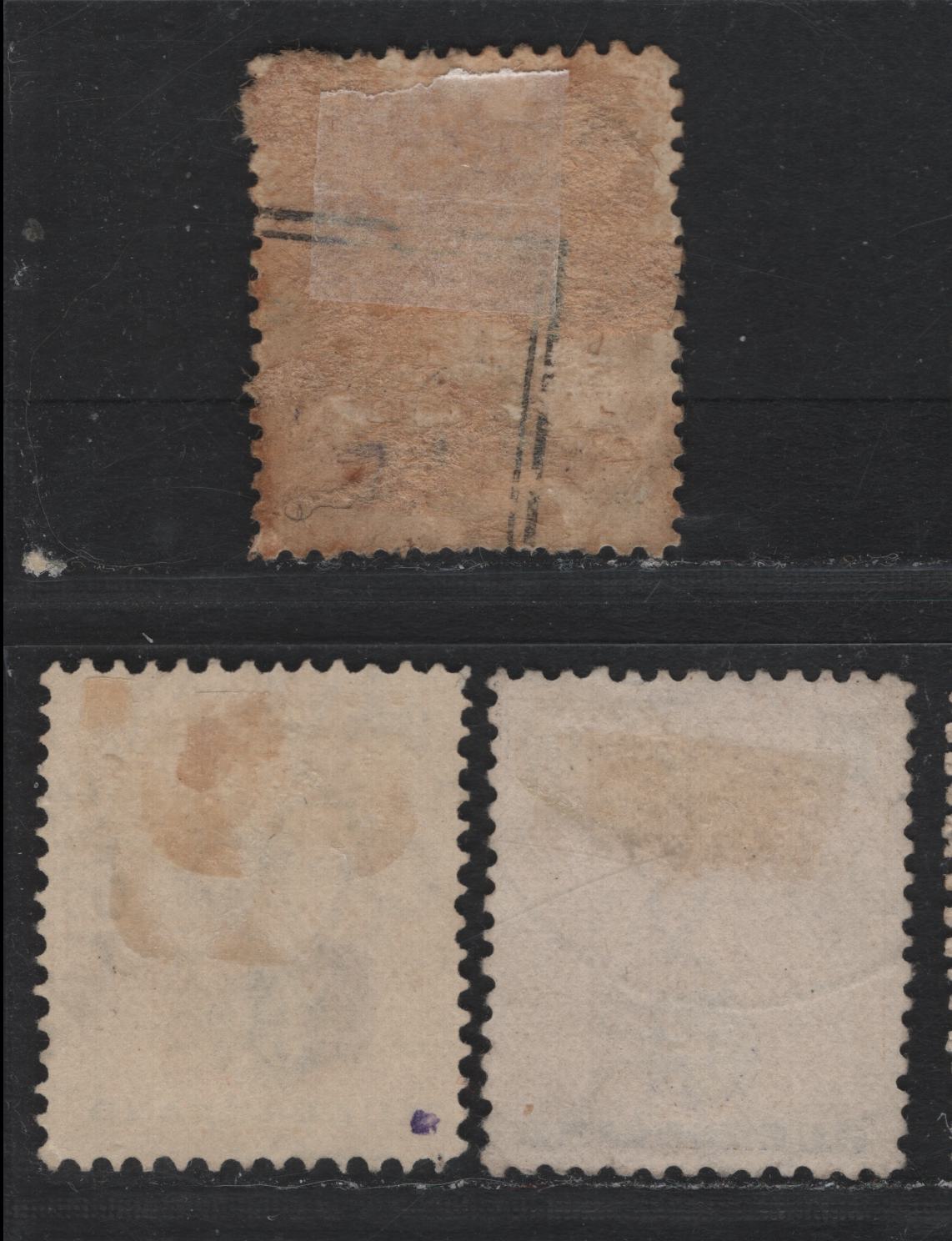 Lot 417 Australia - Queensland SG#265-266, 284 9d Brown & Ultramarine - Yellow Brown & Ultramarine , 1903-1910 Commonwealth Design Issue,  Fine/Very Fine Used Singles, Types A & B V Over Crown & Crown Over A Inverted Wmks