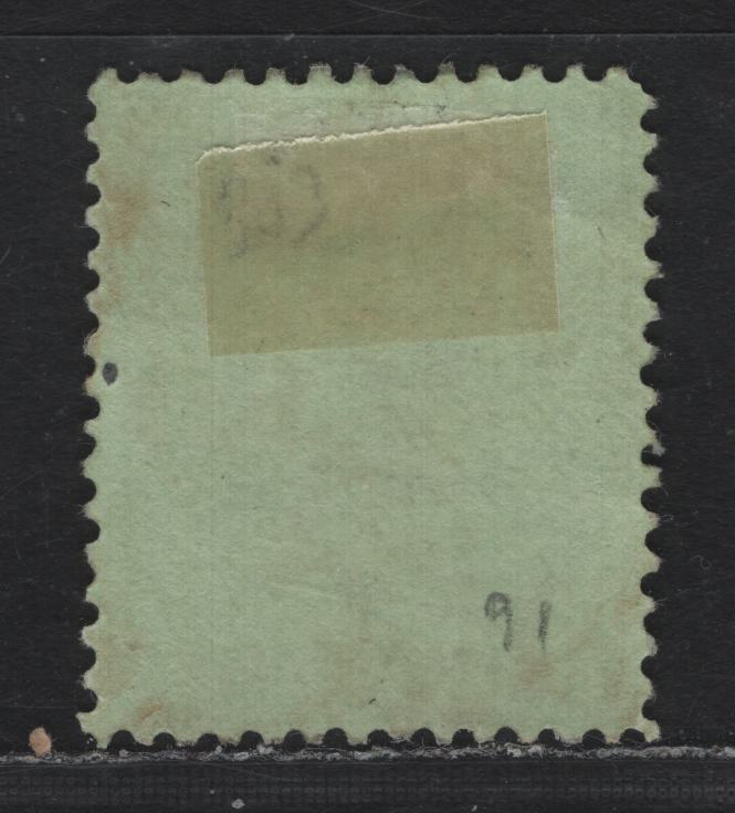 Lot 158 Australia - Victoria SG#303 (SC# 154) 2/- Olive on Pale Green , 1885-1895 Naish Design Stamp Duty Issue, A FOG Single, V Over Crown V2 Wmk, Perf 12.5comp 12 On All 4 Sides, Rare & Unlisted In Gibbons.