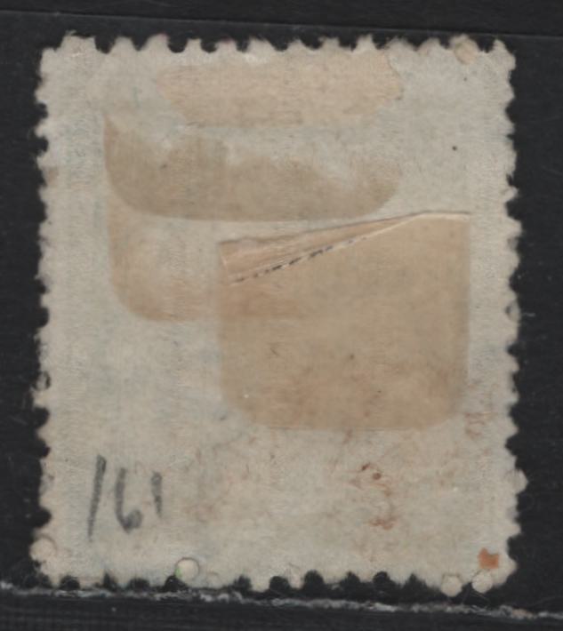 Lot 166 Australia - Victoria SG#312a (SC# 161) 1d Yellow Green , 1886-1896 Reading Design Stamp Duty Issue, A Very Fine Used Single, Scarce Blue #71 Barred Numeral Cancel For Richmond
