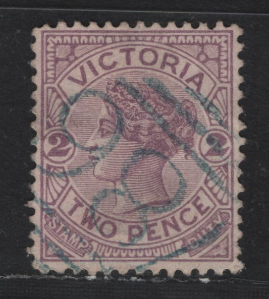 Lot 174 Australia - Victoria SG#314 (SC# 162) 2d Pale Lilac , 1886-1896 Reading Design Stamp Duty Issue, A Very Fine Used Single, Son Blue #86 Barred Numeral Cancel For Yowen Hill