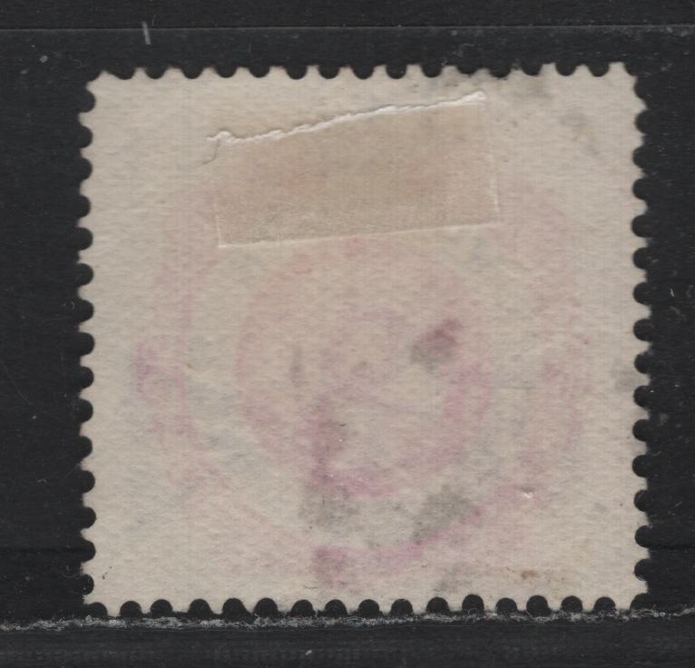 Lot 195 Australia - Victoria SG#383var (SC# 191) 5/- Rosine &Blue , 1899-1901 Reading Design Stamp Duty Issue, A Very Fine used Single, V Over Crown Sideways Wmk, Perf 12.5, Crown Facing Right, Unlisted In Gibbons.