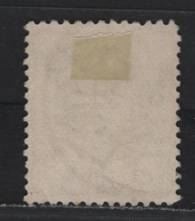 Lot 224 Australia - Victoria SG#425a (SC# 228var) 1/- Yellow Orange , 1905-1913 Postage Issues, A Fine Used Single, Perf 12x12.5, Doubly Struck & Scarce Outbound English Mail Traveling Post Office Cancellation