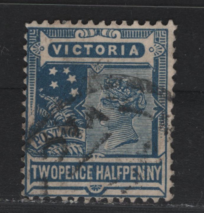 Lot 226 Australia - Victoria SG#419var (SC# 221) 2.5d Deep Dull Blue , 1905-1913 Postage Issues, A Very Fine Used Single, Thin Ready Gummed Paper, Crown Over A Inverted Wmk, Perf 12.5.