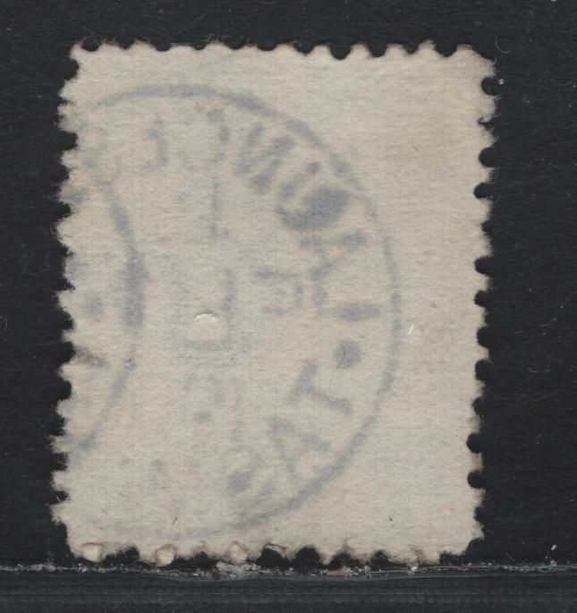 Lot 26B Australia - Tasmania SG#Unlisted 9d Light Blue , 1880-1893 Third Sideface Issue, A Very Fine Used Single, TAS Wmk Without Borderlines, Perf 12, SON Feb 1 1900 Lawnceston CDS Cancel.