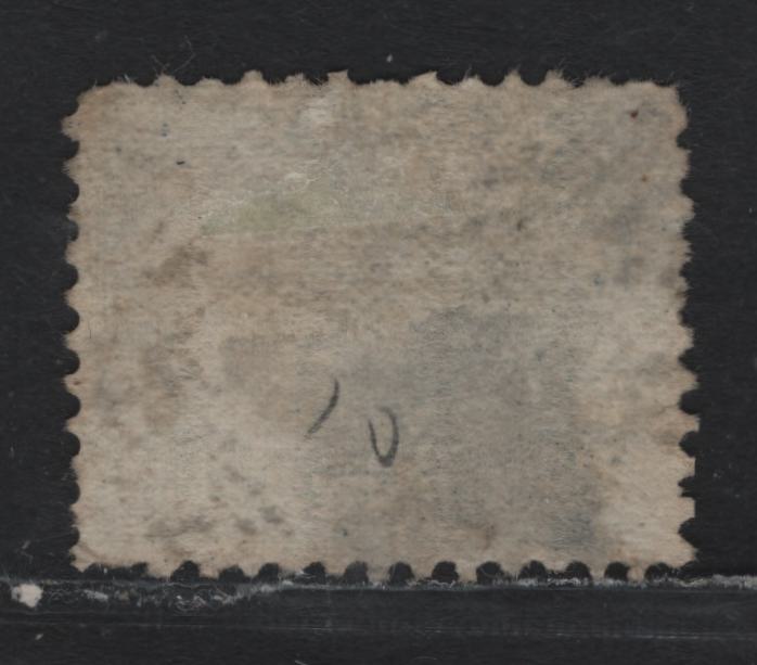 Lot 293 New Brunswick #10 12.5c Indigo Blue, 1860 Cents Issue, 2 Good Used Singles, Cents-HHH Paper, Perf 11.75x12, Small Thin On The Back Only Visible When Held to Backlight.