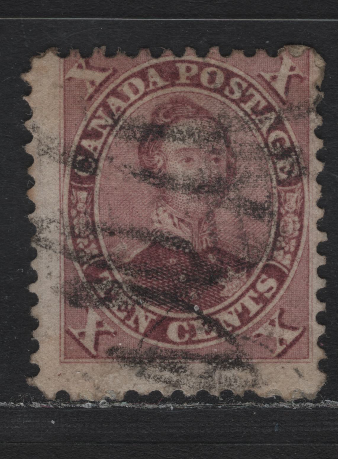 Lot 319 Canada #17 10c Red Lilac, 1859-1864 First Cents Issue, A Very Good Used Single, Cents-U Paper, Perf 12