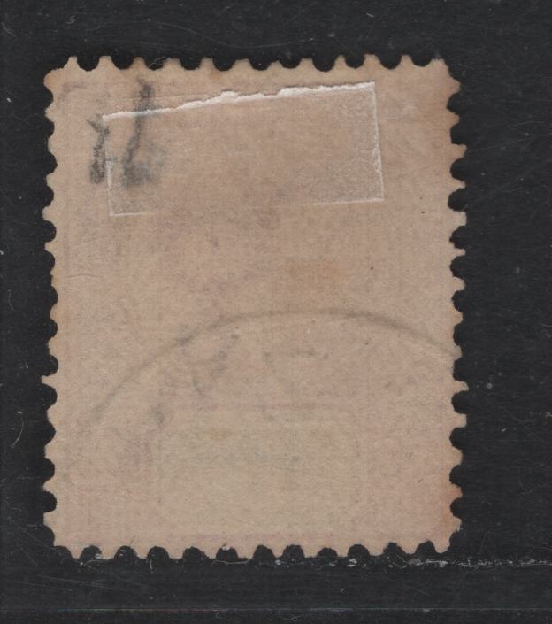 Lot 37 Australia - Tasmania SG#257 (SC# 110) 1/- Rose & Green , 1880-1904 Tablet Definitive Reissue, A Very Fine Used Single, Perf 12.5, Inverted Crown Over A, Errant Perf Hole At LR Corner, July 22 1907 Zeehan CDS.