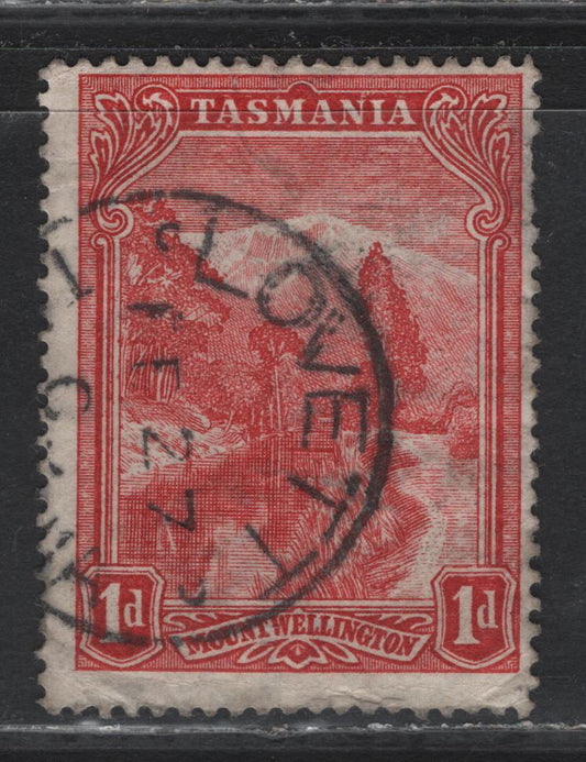 Lot 43 Australia - Tasmania SG#230 (SC# 87) 1d Carmine , 1880-1910 Engraved Pictorial Issue, A Very Good Used Single, Feb 27 1903 Lovett CDS Cancel