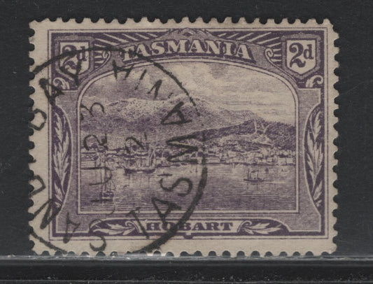 Lot 57 Australia - Tasmania SG#239 (SC# 97) 2d Deep Reddish Violet, 1902-1905 Lithographed Pictorial Issue, A Fine Used Single, Perf 12.5, June 23 1912 Sandy Point Cancel, A Suburb Of Hobart.