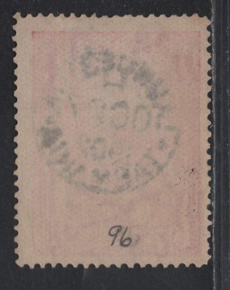 Lot 62 Australia - Tasmania SG#240 (SC# 96) 1d Pale Rosine , 1902-1905 Typographed Pictorial Issue, A Fine Used Single, V Over Crown Sideways Wmk, Perf 12.5, Very Early SON October 27 1902 Launceton Cancel.