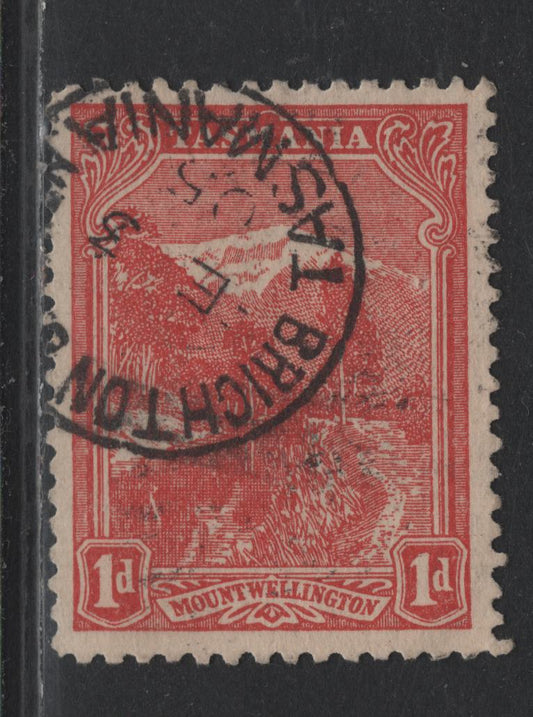 Lot 64 Australia - Tasmania SG#240ca (SC# 96) 1d Dull Red , 1902-1905 Typographed Pictorial Issue, A Very Fine Used Single, V Over Crown Upright Wmk, Perf 11, SON February 3 1905 Brighton Cancel, Scarce.