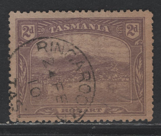 Lot 78 Australia - Tasmania (C)SG#251 (SC# 104) 2d Pale Dull Plum , 1905-1911 Typographed Pictorial Issue, A Fine Used Single, Crown Over A Sideways Wmk, Perf 12.5, SON February 24 1910 Ringarooma Cancel.