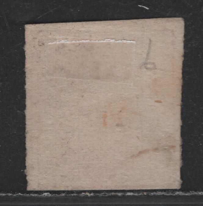 Lot 91 Australia - Victoria SG#Unlisted 6d Orange , 1854 Calvert Woodblocks Issue, A Fine Used Single, Rouletted 7-9 On Sides, Imperf At Top & Bottom