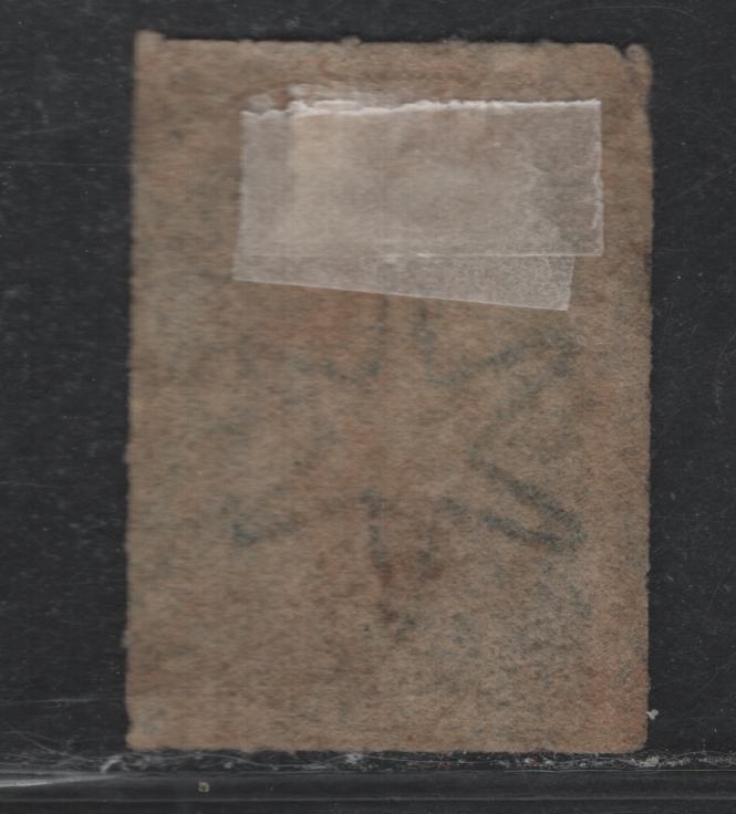 Lot 93 Australia - Victoria SG#73 (SC# 30) 6d Blue , 1858 Rouletted Perkins Bacon Queen On throne Issue, A Fine Used Single, Rouletted 5.5 - 6.5, Large Star Wmk