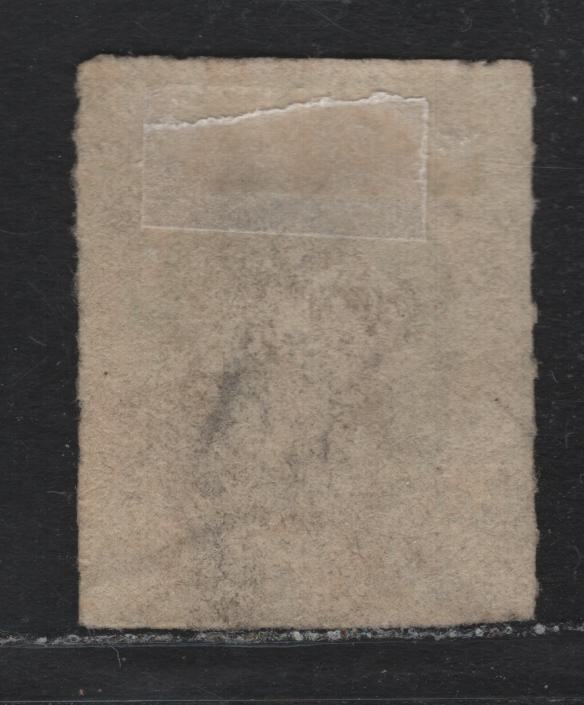Lot 98 Australia - Victoria SG#62 (SC# 42) 1d Yellow Green , 1858 Rouletted Emblems Issue, A Fine Used Single, Rouletted 7-9.5, Unwatermakred