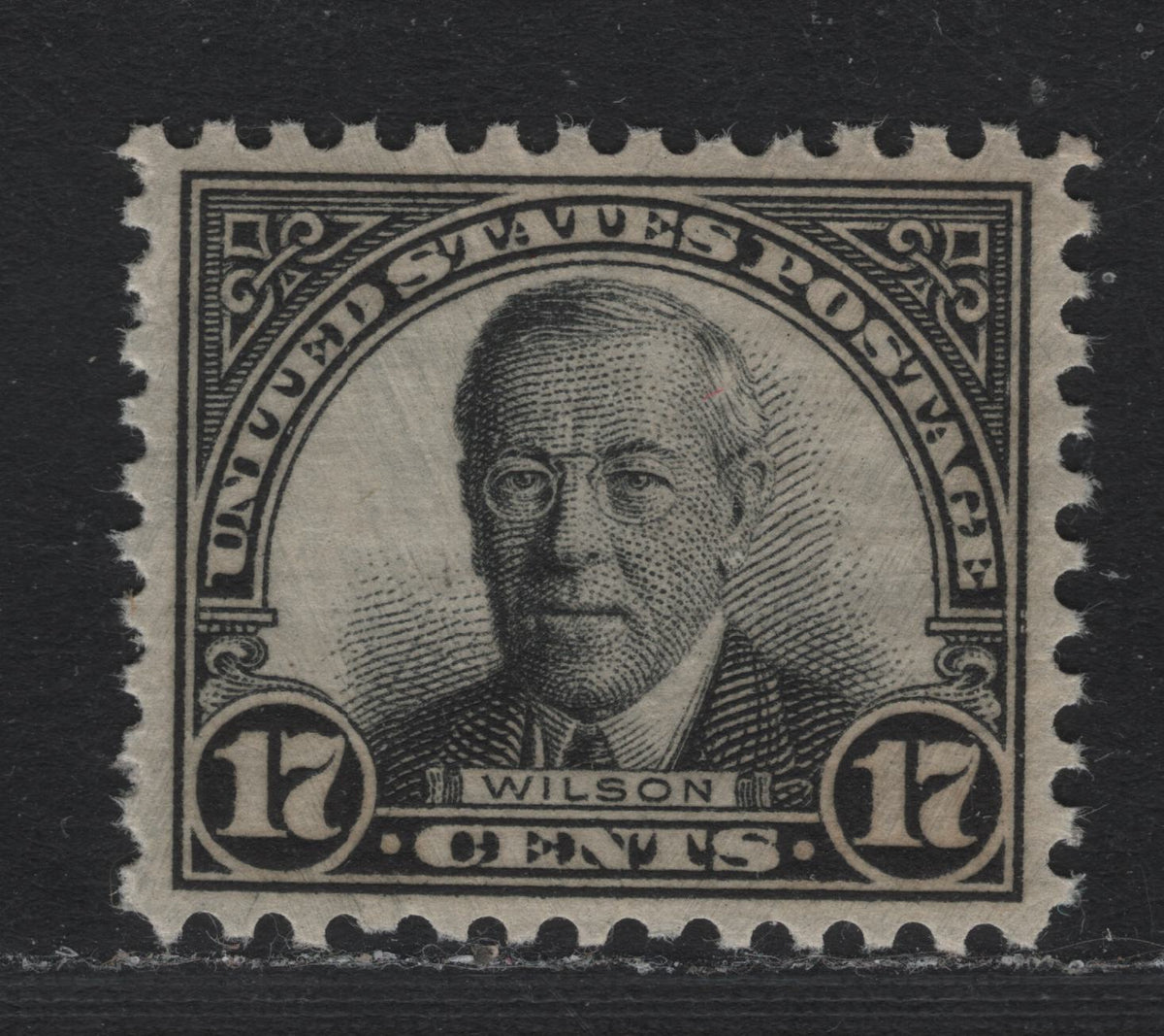 Lot 107 United States SC#697 17c Black , 1931 4th Bureau Issue, A XFNH Single, Type 3 Gum Breaker Ridges, 24 Horizontal Gum Striations Per Inch