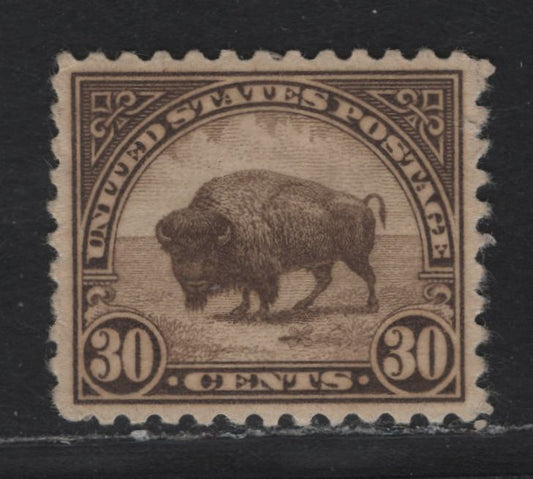 Lot 118 United States SC#700 30c Yellowish Olive Brown , 1926-1934 4th Bureau Issue, Rotary Press, Perf. 10.5 x 11, A SUPNH Single, Nearly Perfectly Centered, Type 3 Gum Breaker Ridges And 24 Horizontal Gum Striations Per Inch