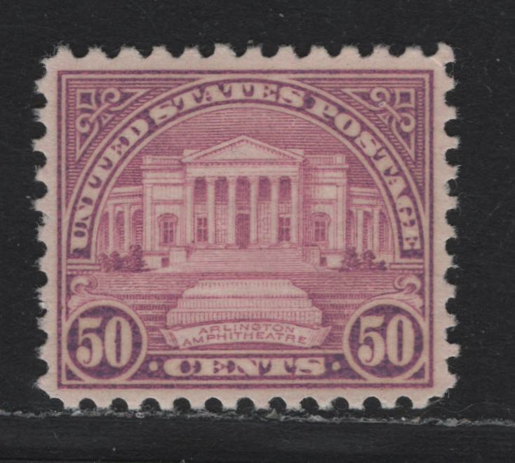 Lot 119 United States SC#701 50c Bright Rose Lilac , 1931 4th Bureau Issue, A VFNH Single, Type 3 Gum Breaker Ridges, 12 Horizontal Gum Striations Per Inch
