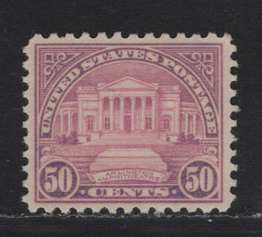 Lot 120 United States SC#701 50c Pinkish Lilac , 1931 4th Bureau Issue, A VFNH Single, Type 3 Gum Breaker Ridges, 12 Horizontal Gum Striations Per Inch