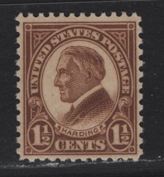 Lot 127 United States SC#633 1.5c Deep Yellow Brown , 1926-1934 4th Bureau Issue, Rotary Press, Perf. 11 x 10.5 or 10.5 x 11, A VFNH Single, Type 2 Gum Breaker Ridges, No Visible Gum Striations