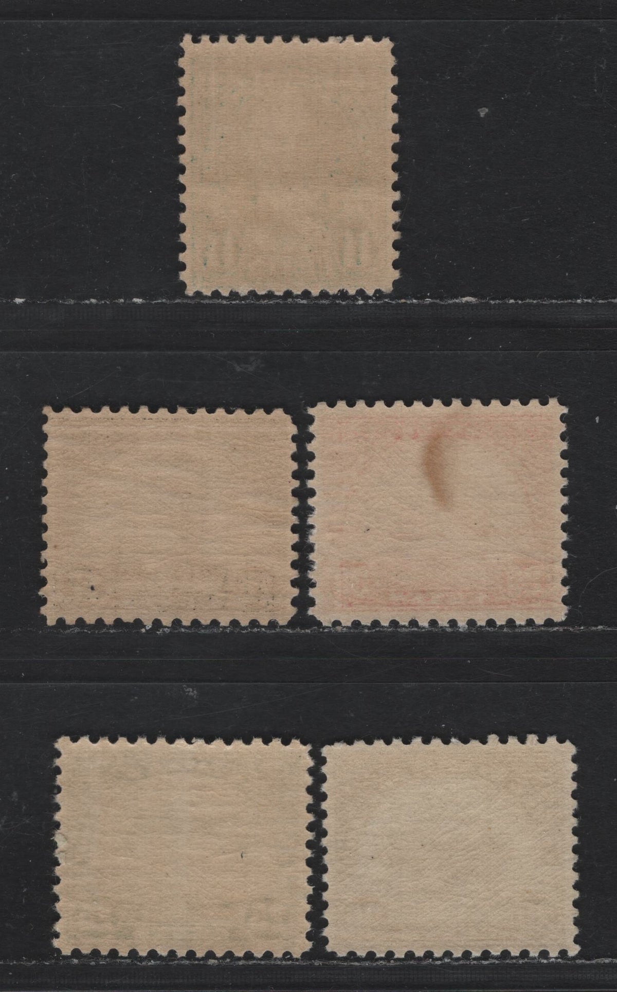 Lot 135 United States SC#692, 697-700 11c - 30c Turquoise Blue - Olive Brown , 1926-1934 4th Bureau Issue, Rotary Press, Perf. 11 x 10.5 or 10.5 x 11, 5 VFNH Singles, Type 3 Gum Breaker Ridges, No Visible Striations, Small Spot On Discoloration on 20c.