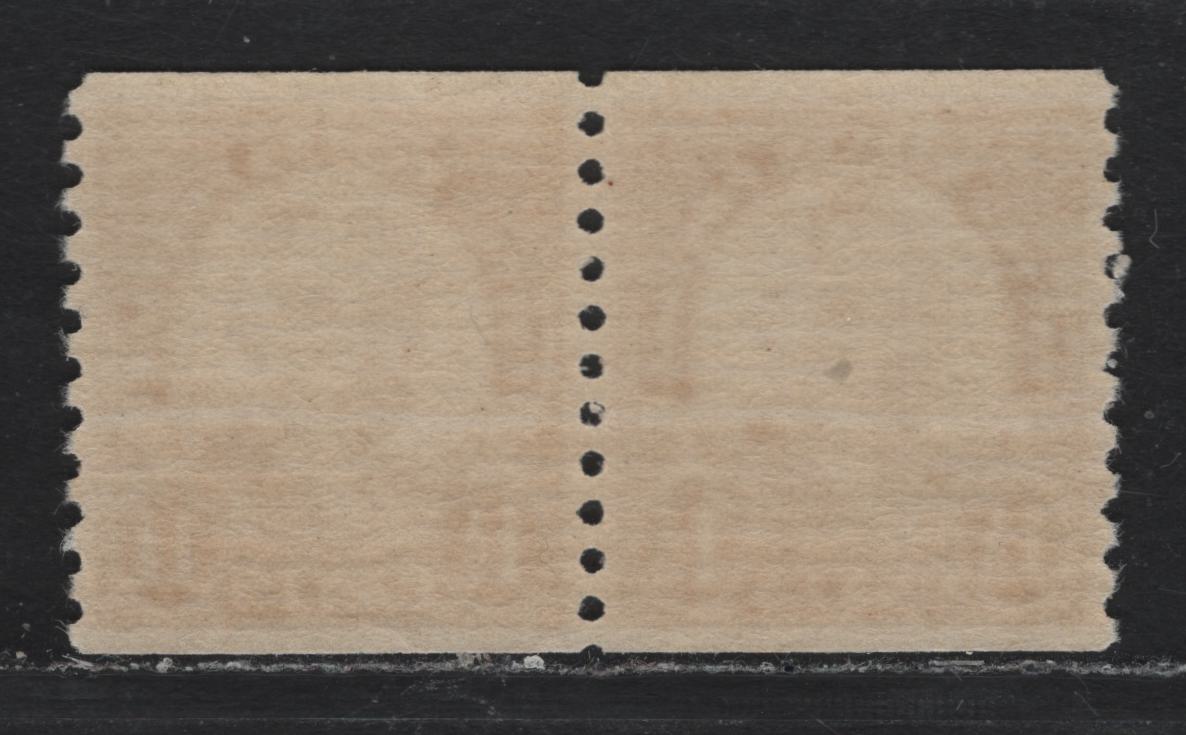 Lot 156 United States SC#686 1.5c Yellow Brown , 1926-1934 4th Bureau Issue, A XFNH Coil Pairs, 12 Horizontal Gum Striations Per Inch, Nearly Perfectly Centered