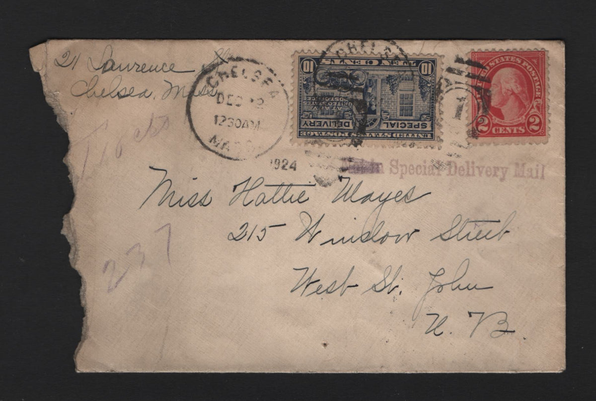 Lot 211 United States, A Very Good Used Cover, Shortpaid Special Delivery Cover, Almost Mistakenly Treated As Regular Mail By The PO Clerk