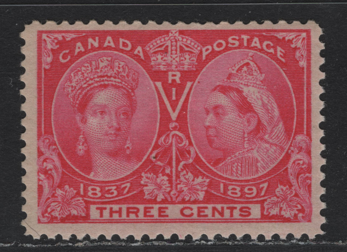 Lot 267 Canada #53i 3c Light Aniline, 1897 Diamond Jubilee Issue, A Fine Used Single, ABN-V Paper, Perf 12x11.9