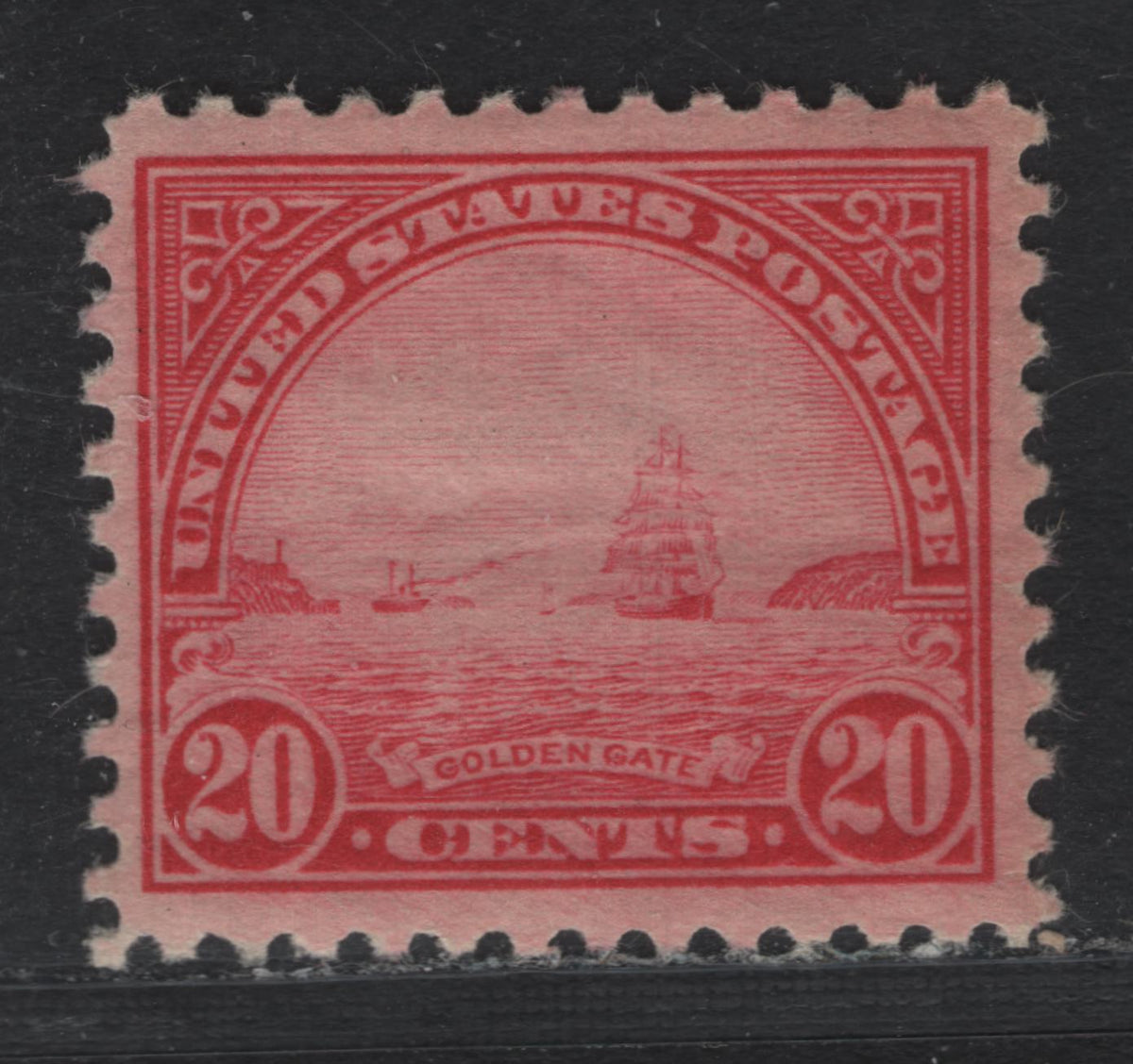 Lot 34 United States SC#567 20c Rose Carmine , 1922-1926 4th Bureau Issue, A VFOG Single, Flat Plate Printing