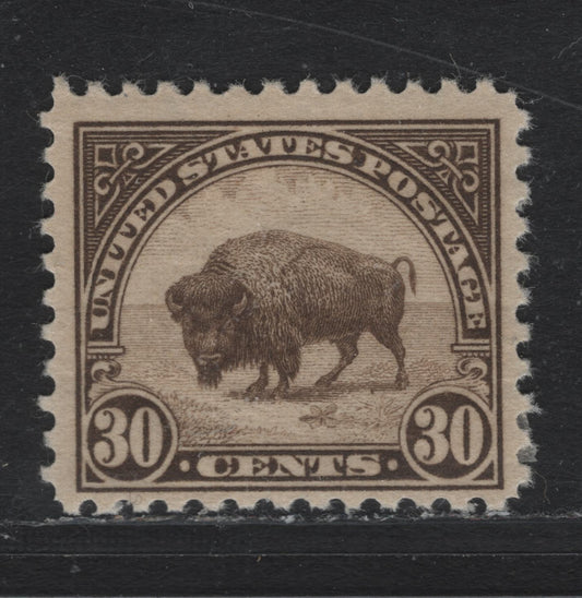 Lot 42 United States SC#569a 30c Olive Brown , 1922-1926 4th Bureau Issue, A FOG Single, Special Booklet Paper
