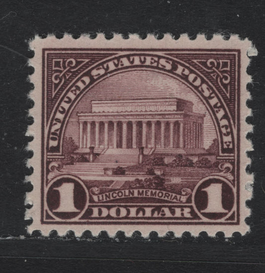 Lot 43 United States SC#571 $1 Brown Violet , 1922-1926 4th Bureau Issue, A VFNH Single