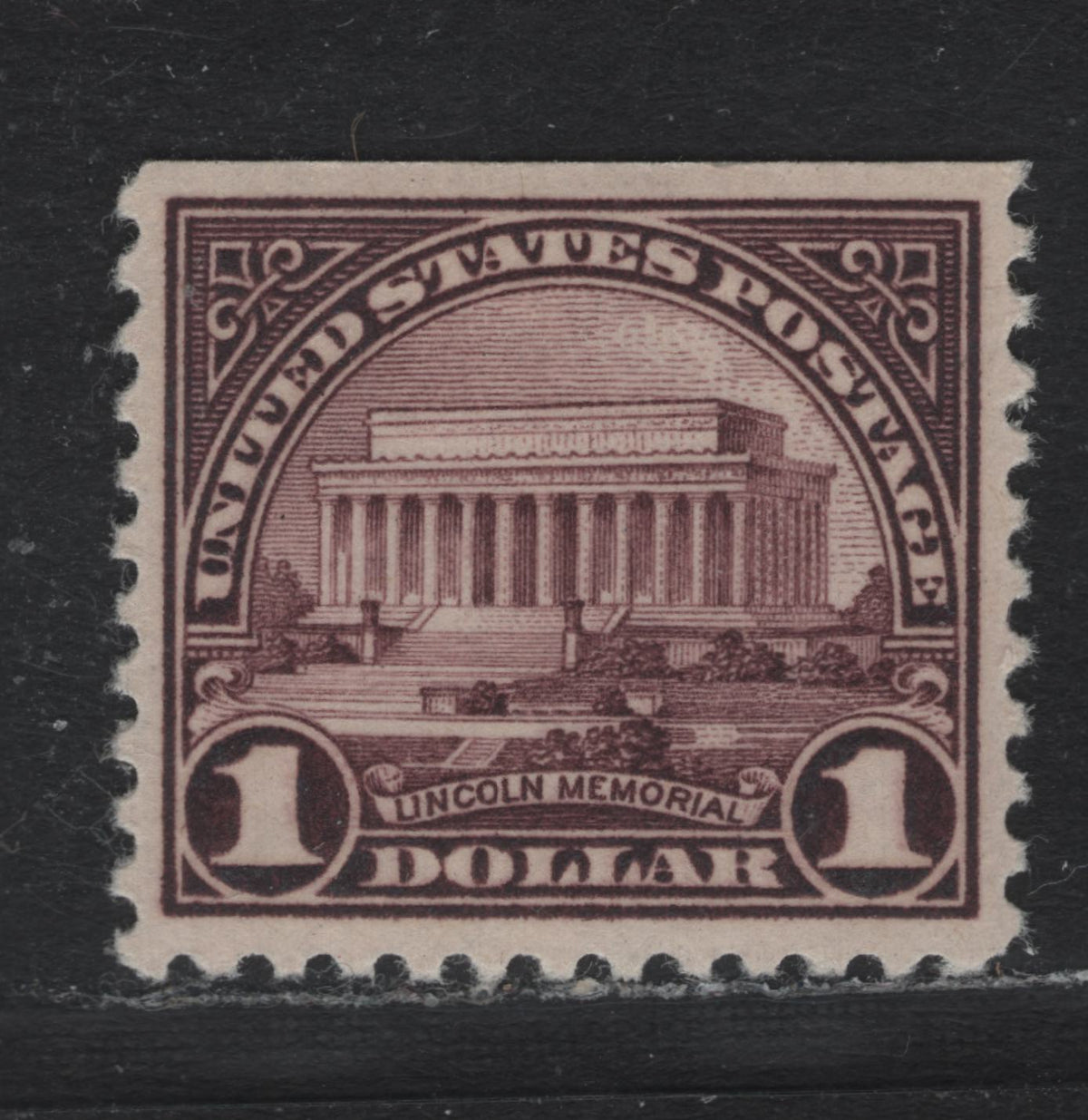 Lot 44 United States SC#571 $1 Brown Violet , 1922-1926 4th Bureau Issue, A VFOG Single