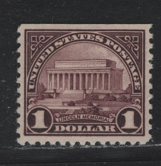 Lot 44 United States SC#571 $1 Brown Violet , 1922-1926 4th Bureau Issue, A VFOG Single
