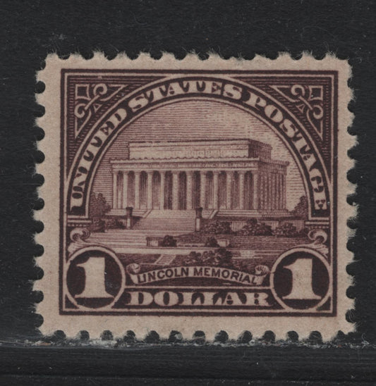 Lot 46 United States SC#571 $1 Deep Brown Violet , 1922-1926 4th Bureau Issue, A Fine Unused Single, No Gum