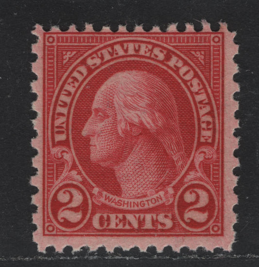 Lot 55 United States SC#579 2c Carmine , 1922-1926 4th Bureau Issue, A FOG Single, Coil Waste Printing Without Gum Breaker Ridges, Perf 11x10