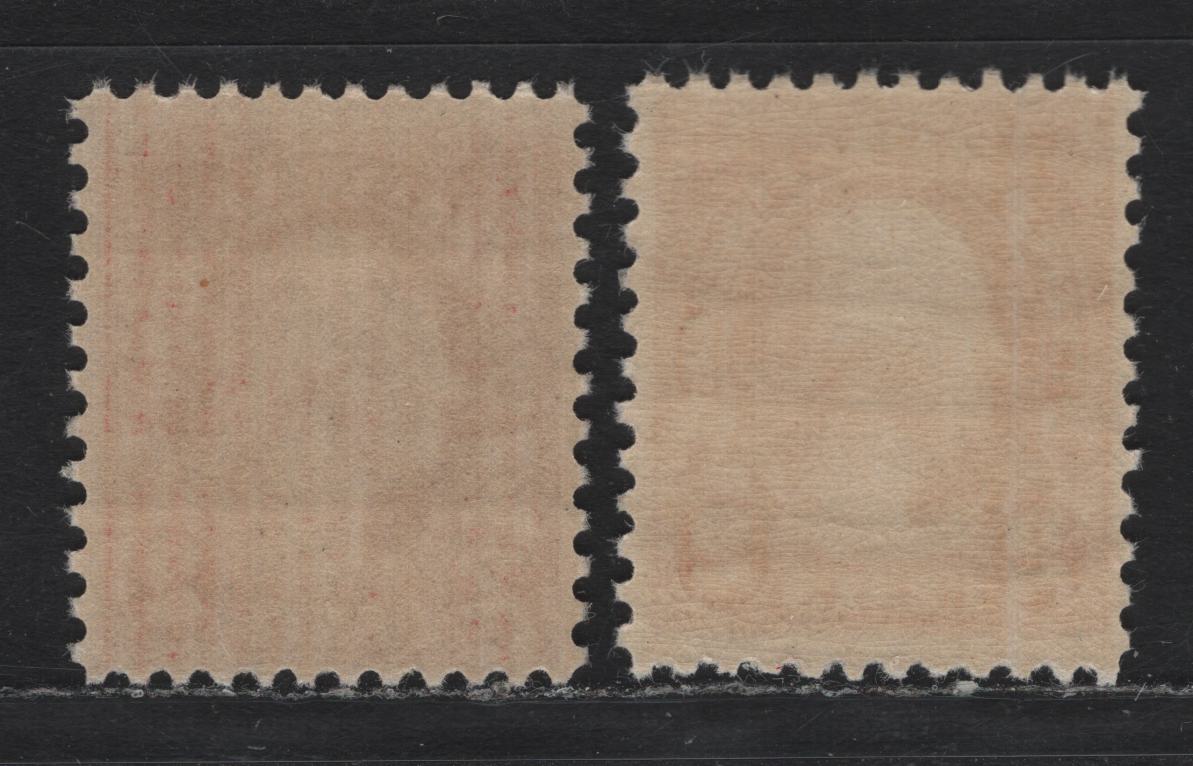 Lot 77 United States SC#634,b 2c Carmine Lake - Carmine , 1926-1934 4th Bureau Issue, 2 FNH Singles, Type 1 (Carmine) & Type 3 (Carmine Lake) Gum Breaker Ridges, Perf 11x10.5