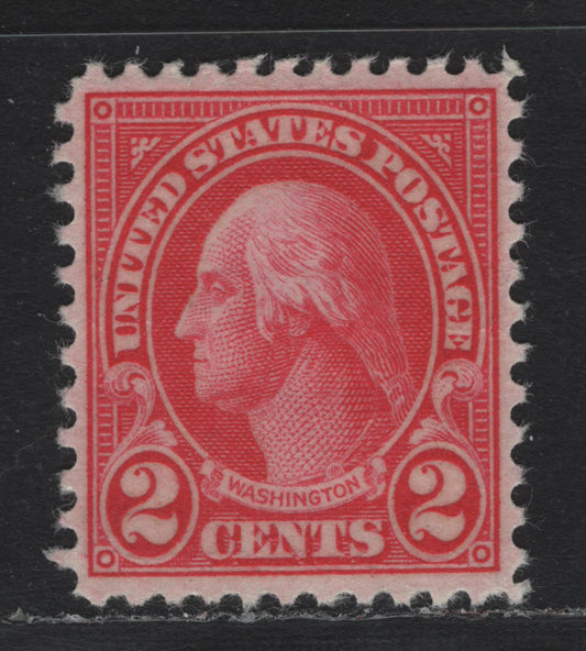 Lot 78 United States SC#634 2c Bright Carmine Rose , 1926-1934 4th Bureau Issue, A XFNH Single, Nearly Perfectly Centered, Type 1 Gum Breaker Ridges Spaced 5.5mm Apart, 24 Vertical Stiations Per Inch In The Gum.