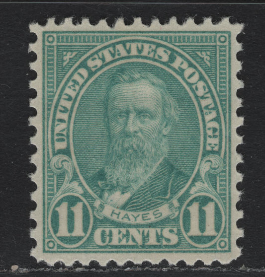 Lot 97 United States SC#692 11c Light Turquoise Blue , 1931 4th Bureau Issue, A SUPNH Single, Rotary Press, Perf 11x10.5, Type 3 Gum Breaker Ridges Spaced 12mm Apart & 24 Vertical Striations Per Inch.