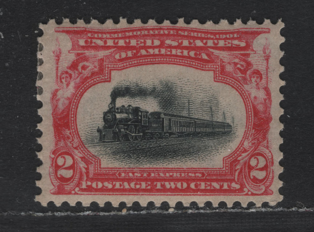 Lot 105 United States SC#295 2c Rose Carmine & Black , 1901 Pan-American Exposition Issue, A VFOG Single, Reversed & Inverted Wmk